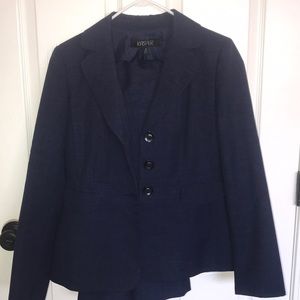 Kasper denim blue pants suit